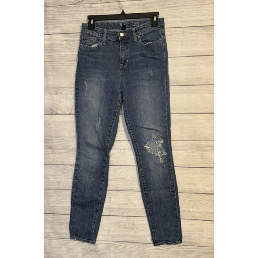 Gap Skinny Jeans Women‎ Size 4 Distressed Medium Wash Stretch Denim